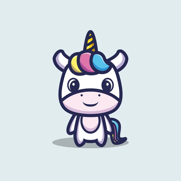 Art Illustration Symbol Icon Mascot Animal Cute Design Concept Unicorn — Stock Vector