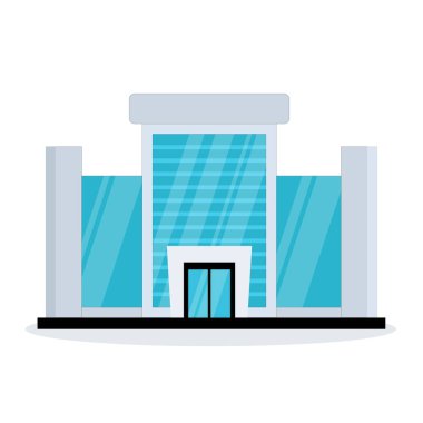 art illustration symbol icon logo building construction design concept of big house build urban city business