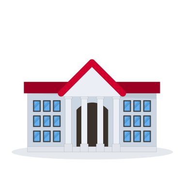 art illustration symbol icon logo building construction design concept of big house build urban city business