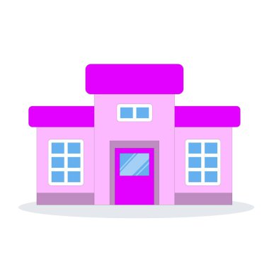 art illustration symbol icon logo building construction design concept of big house build urban city business