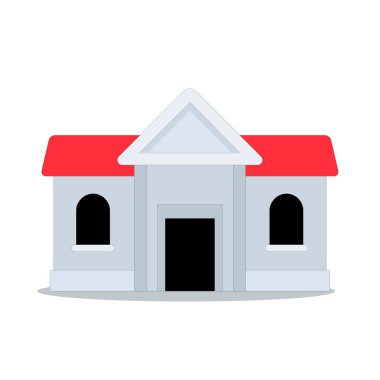 art illustration symbol icon logo building construction design concept of big house build urban city business