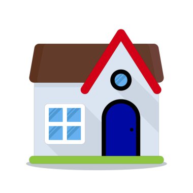 art illustration symbol icon logo building construction concept design of house apart