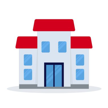 art illustration symbol icon logo building construction design concept of big house build urban city business