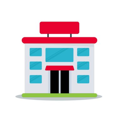 art illustration symbol icon logo building construction concept design of home store business shop