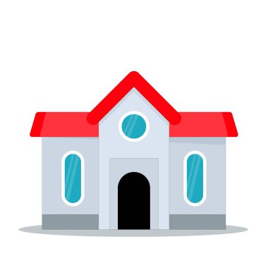 art illustration symbol icon logo building construction design concept of big house build urban city business