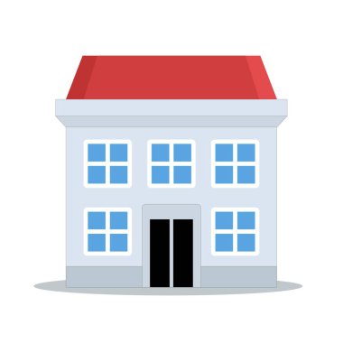 art illustration symbol icon logo building construction design concept of big house build urban city business