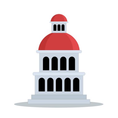 art illustration symbol icon logo building construction design concept of big house build urban city business