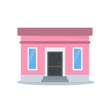 art illustration symbol icon logo building construction concept design of home store business shop