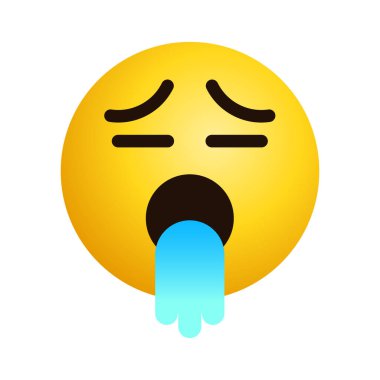 Art illustration Design Emoji face expression symbol emoticon of vomit