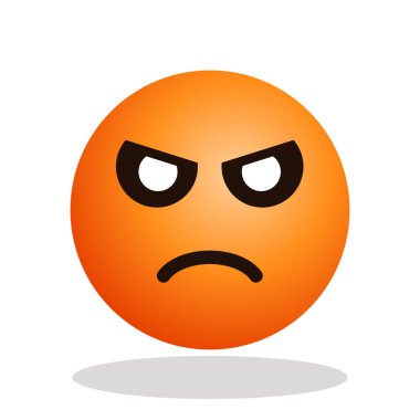 Art illustration Design Emoji red face expression symbol emoticon of angry bad mood