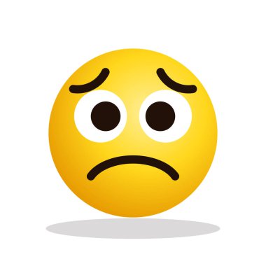 Art illustration Design Emoji face expression symbol emoticon of sad worry