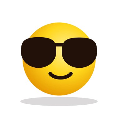 Art illustration Design Emoji face expression symbol emoticon of smile sun glasses