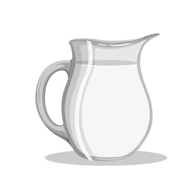 Art illustration design concept drink seamless symbol logo of milk pot