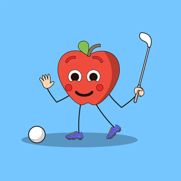 Ilustración de arte Doodle Kawaii Fruits Symbol Carácter de la mascota