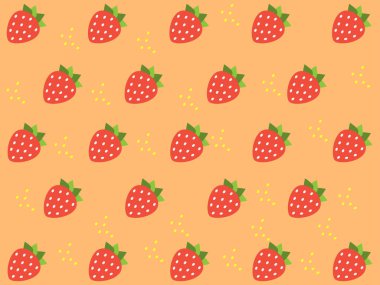 art illustration background pattern seamless icon symbol logo wallpaper of strawberry fruits sliced