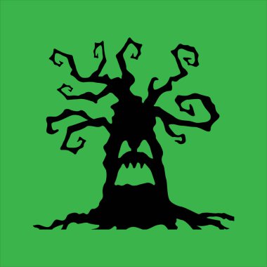 Art illustration background seamless design concept colorful icon symbol logo of tree scare