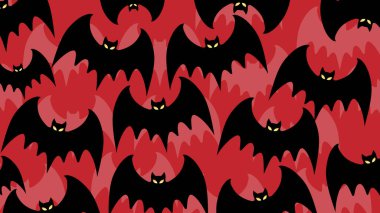 Art illustration background seamless design concept colorful icon symbol logo of bat scare