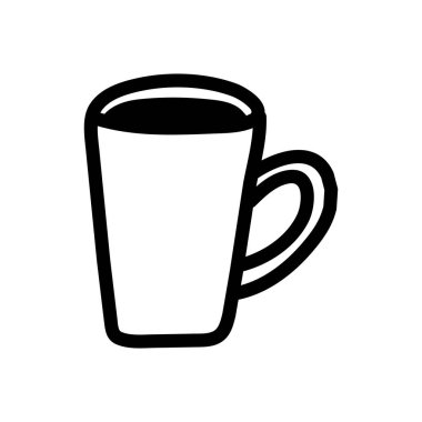 Art illustration symbol flat icon colorful design concept logo of coffee glass