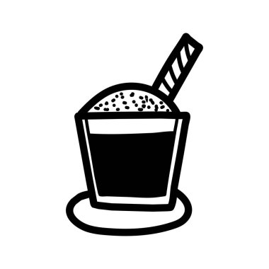 Art illustration symbol flat icon colorful design concept logo of coffee cup