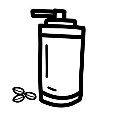 Art illustration symbol flat icon colorful design concept logo of grinder coffee beans