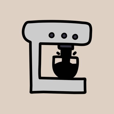 Art illustration symbol flat icon colorful design concept logo of espresso machine coffee