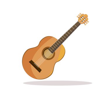 Art illustration icon logo music tools design concept symbol of guitar 