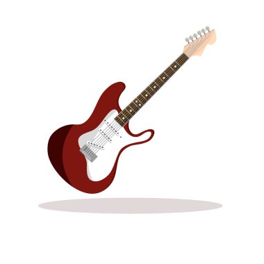 Art illustration icon logo music tools design concept symbol of guitar electric