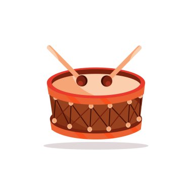 Art illustration icon logo music tools design concept symbol of drum