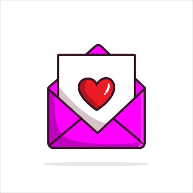 Art illustration icon logo valentine day symbol love romance february design colorful of heart envelope