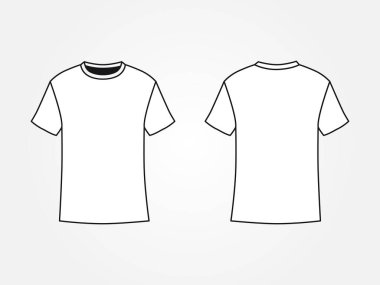 Art illustration design clothes concept fashion wear isolated mock up of male t shirt  neck