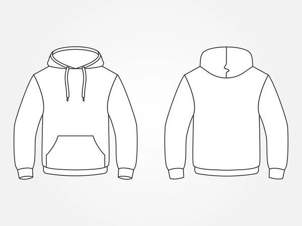 Art Illustration Design Clothes Concept Fashion Wear Isolated Mock Hoodie — Vettoriale Stock