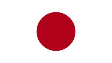 Japonya 'nın işaret sembollü bayrağı ile sanat illüstrasyonu ülke tasarımı