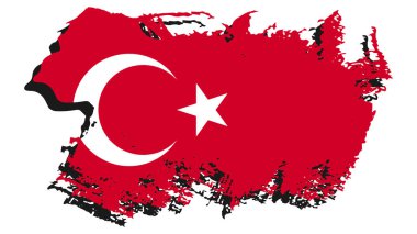 Türkiye 'nin işaret sembollü bayrağı ile sanat tasarımı ulusu bayrağı