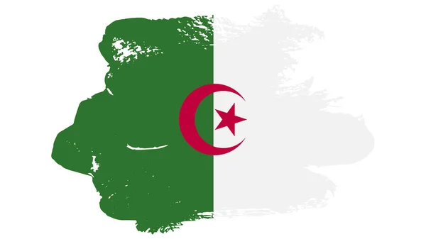 Art Illustration Dessin Nation Drapeau Avec Signe Symbole Pays Algérie — Image vectorielle