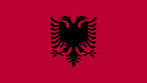 アルバニアの記号国とアートイラストデザイン国旗 — ストックベクタ