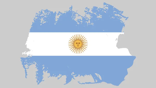 Art Illustration Ontwerp Natie Vlag Met Symbool Land Van Argentinië — Stockvector