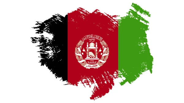 Art Illustration Diseño Bandera Nación Con Símbolo Signo País Afganistán — Vector de stock