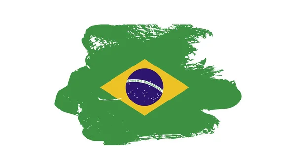 Art Illustration Design Nazione Bandiera Con Segno Simbolo Paese Brazil — Vettoriale Stock