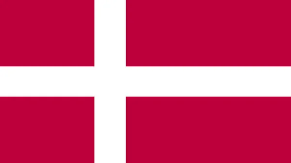 Art Illustration Design National Flag Sign Symbol Country Denmark — Stockový vektor