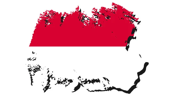 Art Illustration Desain Bendera Bangsa Dengan Simbol Negara Indonesia - Stok Vektor