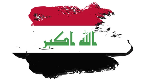 Arte Ilustração Design Bandeira Nação Com Símbolo Sinal País Iraque — Vetor de Stock