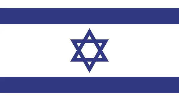 Флаг Израиля Символикой Страны Знака — стоковый вектор