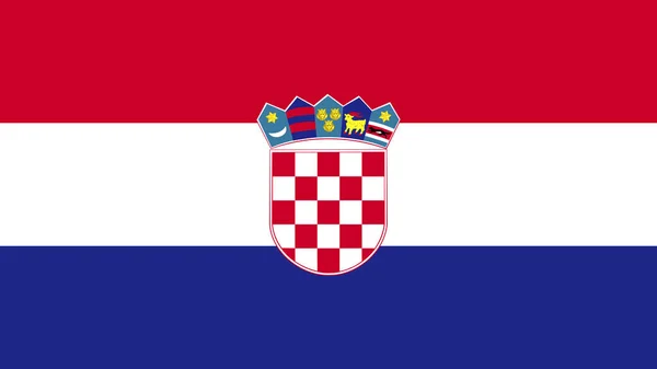 Art Illustration Design National Flag Sign Symbol Country Croatia — Stockový vektor