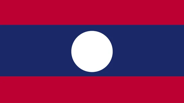 Llüstrasyon Konsepti Bağımsızlık Milleti Sembolü Gerçekçi Bayrak Sallama Renkli Laos — Stok Vektör