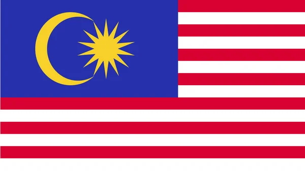 Art Illustration Σχέδιο Εθνική Σημαία Σύμβολο Χώρα Της Μαλαισίας — Διανυσματικό Αρχείο