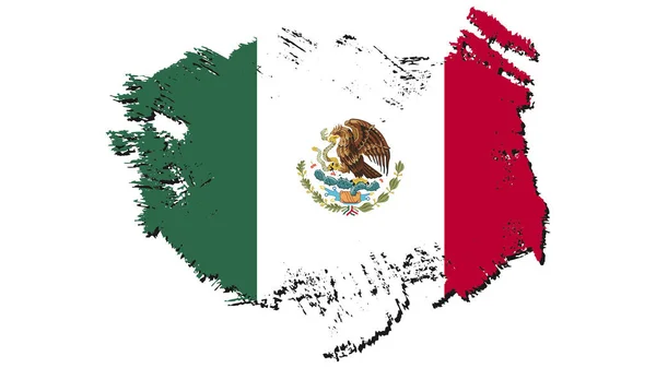 Arte Ilustração Design Nação Bandeira Com Símbolo Sinal País México — Vetor de Stock
