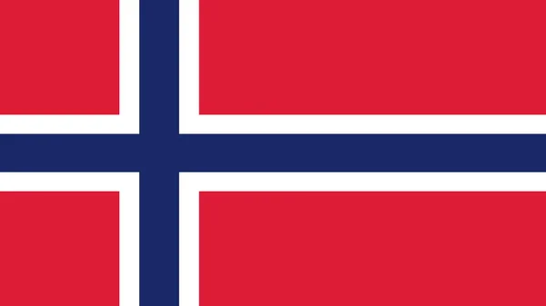 Art Illustration Design Nationalflagge Mit Zeichen Land Norwegen — Stockvektor