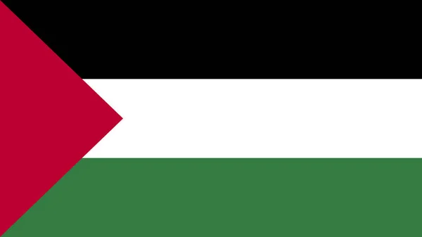 Art Illustration Design National Flag Sign Symbol Country Palestina — Stockový vektor