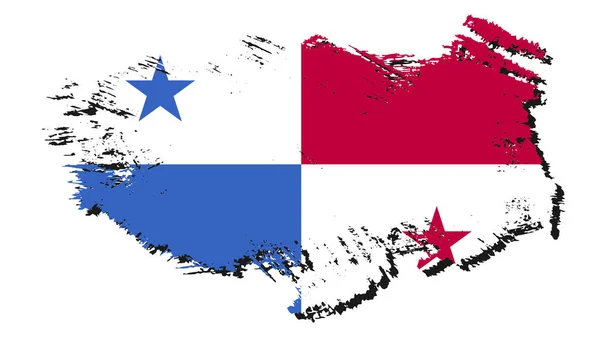 Art Illusztráció Tervezés Nemzet Zászló Jel Szimbólum Ország Panama — Stock Vector