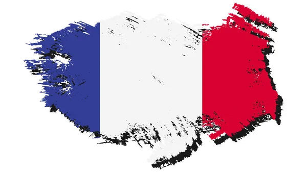 Art Illustration Design Nation Flagga Med Tecken Symbol Land Frankrike — Stock vektor